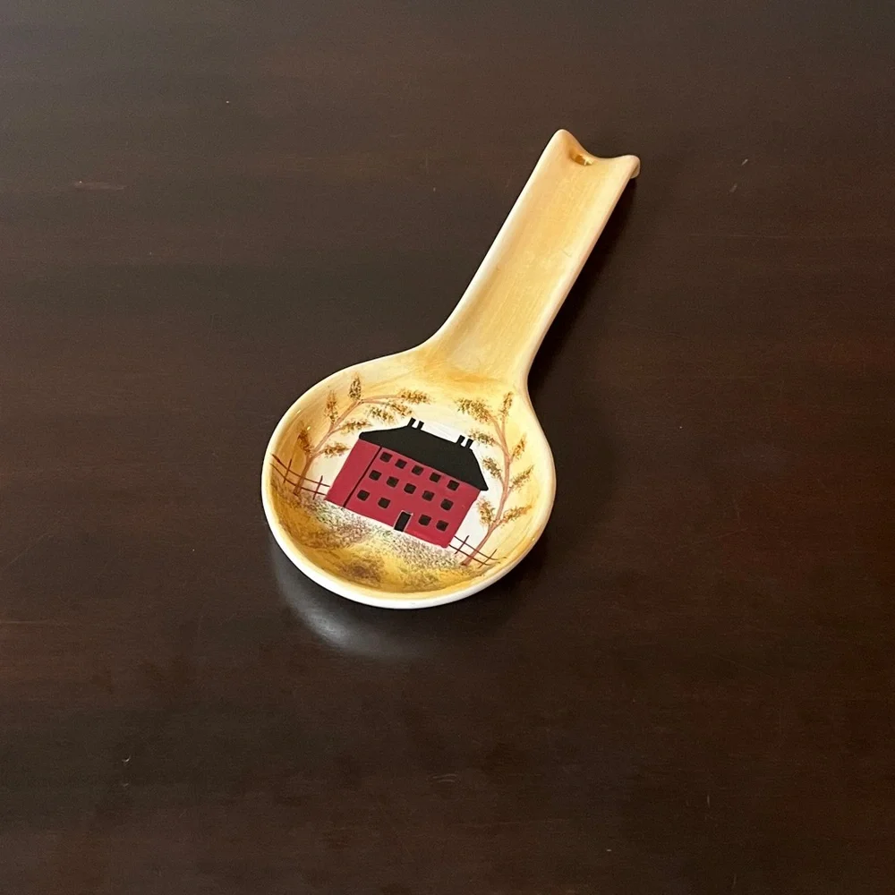 Vintage Casa Vero by ACK Hand Painted Ceramic Collectible Spoon Rest